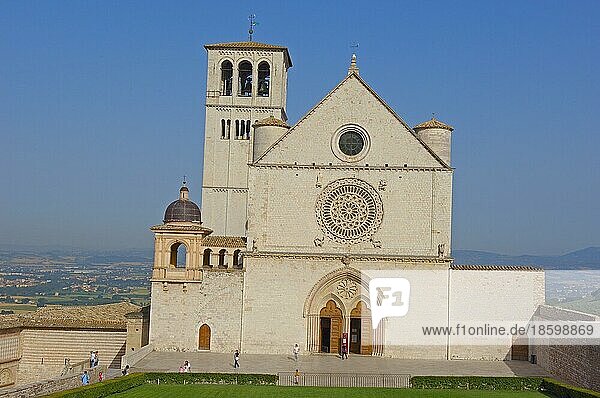 Assisi  Basilica di San Francesco  Basilika des Heiligen Franziskus  UNESCO-Weltkulturerbe  Provinz Perugia  Umbrien  Italien  Europa
