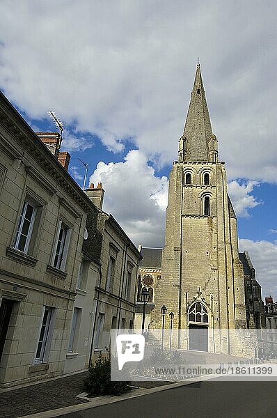 Kirche St Jean-Baptiste  Langeais  Pays de la Loire  Indre-et-Loire  Centre  Frankreich  Europa