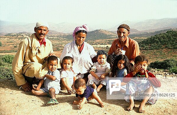 Local family  Demnate  Morocco  Africa