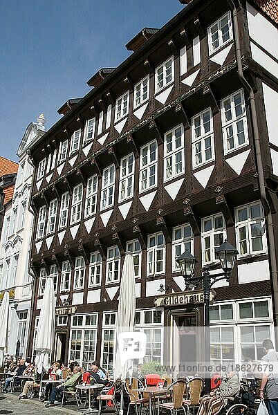 Wollenwebergildehaus  erbaut um 1600  Marktplatz  Hildesheim  Niedersachsen  Deutschland  Europa