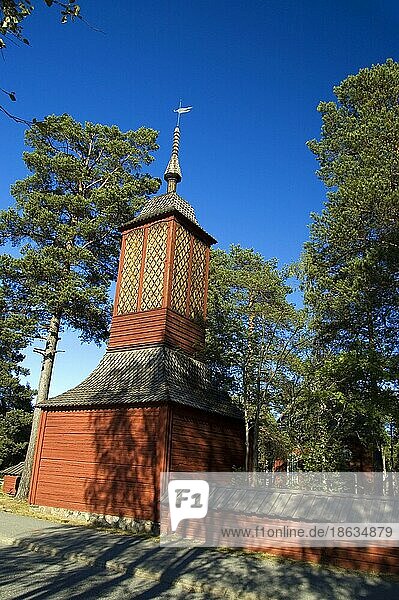 Alter Kirchturm  Jokkmokk  Lappland  Schweden  Europa