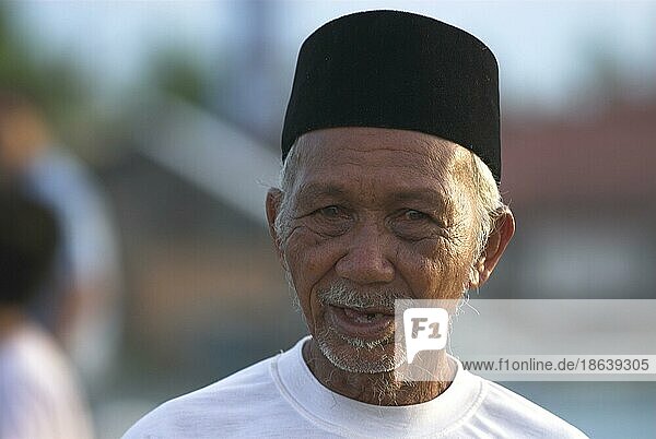 Alter Mann  Balikpapan  Kalimantan  Borneo  Indonesien  Asien