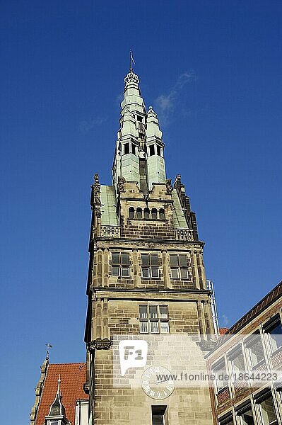 Stadthausturm am Prinzipalmarkt  Münster  Nordrhein-Westfalen  Deutschland  Europa