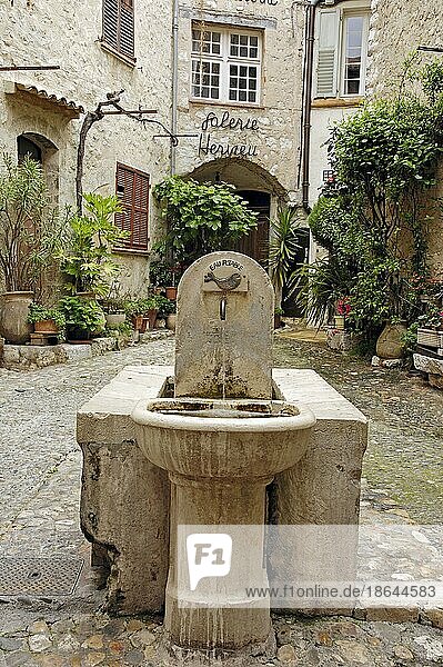 Springbrunnen  Saint-Paul de Vence  Alpes-Maritimes  Provence-Alpes-Cote d'Azur  Südfrankreich