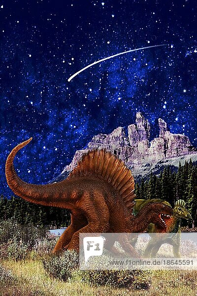 Spinosaurus  ein großer fleischfressender Theropode aus der späten Kreidezeit