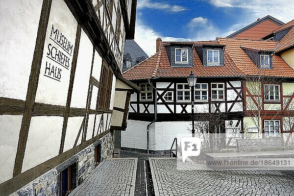 Museum Schiefes oder krummes Haus  Wernigerode  Harz  Sachsen Anhalt  Deutschland  Europa