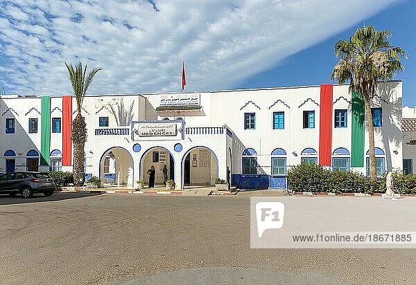 Krankenhaus Art Deco Architektur Spanisches Kolonialgebäude  Sidi Ifni  Marokko  Nordafrika  Afrika