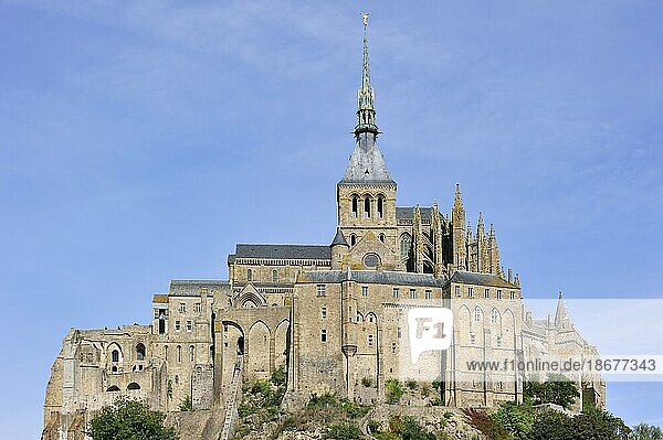 Die Abtei Mont Saint Michel  Normandie  Frankreich  Europa