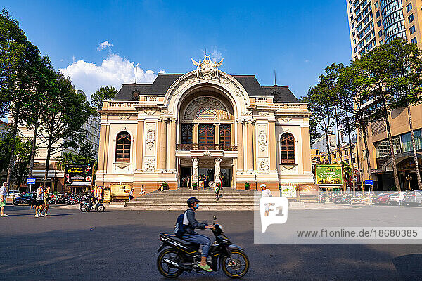 Opera House in downtown Ho Chi Minh City  Vietnam  Indochina  Southeast Asia  Asia