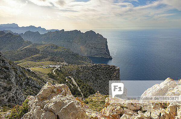 Spain  Balearic Islands  View from Cap de Formentor in summer