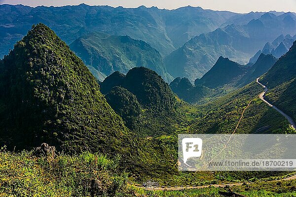 Lanscape view of Ha Giang province  Vietnam  Asia