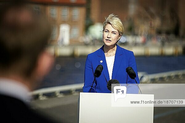 Manuela Schwesig  Minister-President of the State of Mecklenburg-Western Pomerania  recorded during a welcoming address at the meeting of the Foreign Ministers of the Council of the Baltic Sea States in Wismar  01.06.2023.  Wismar  Germany  Europe