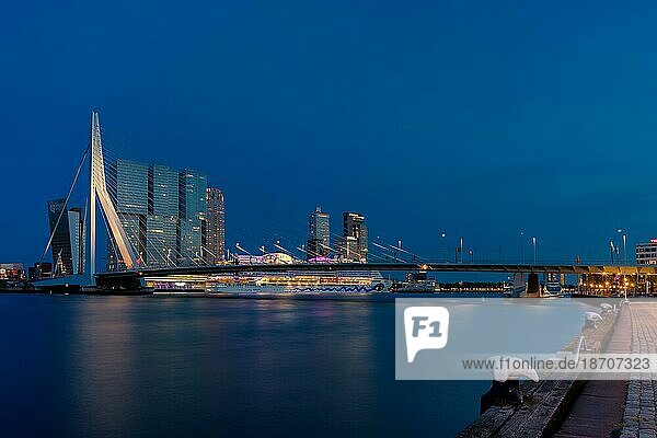 Erasmus Bridge  Rotterdam. Erasmusbrücke  Rotterdam