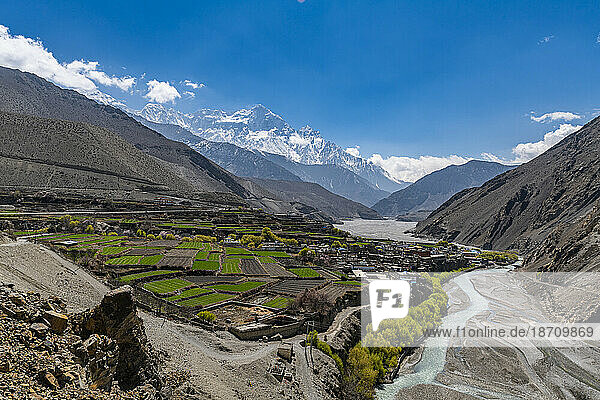 Kagbeni village  Kingdom of Mustang  Himalayas  Nepal  Asia