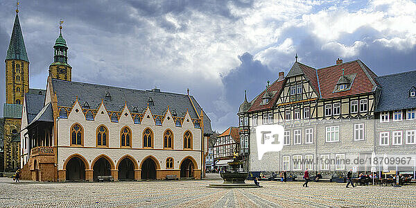 Goslar city hall  Harz  Lower-Saxony  Germany  Europe