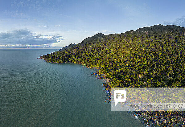 Aerial view of Santubong  Sarawak  Borneo  Malaysia  Southeast Asia  Asia