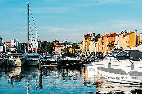 Known as the Capital of World Sailing  Vilamoura Marina  Portugal's largest marina  Algarve  Portugal  Europe