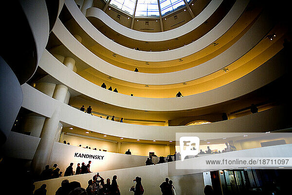 Interior view of The Solomon R. Guggenheim Museum.