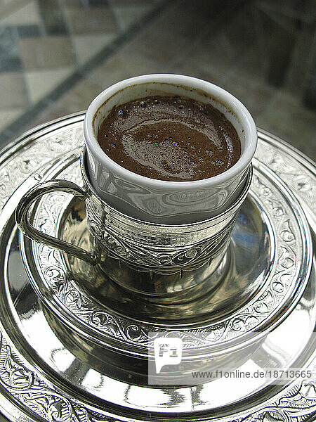 A Turkish Coffee at The Four Seasons Hotel  Sultanahmet  Istanbul  Tur