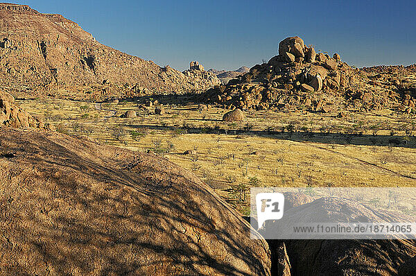 Boulders at Mowani Mountain Camp  near Twyfelfontein  Damaraland  Kunene Region  Namibia