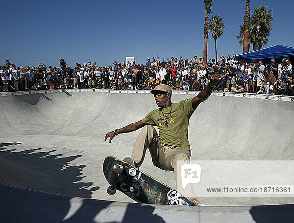 The opening of the new Venice Skate Park in Venice Beach  California.