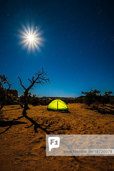 Full Moon Camping in the Utah Desert