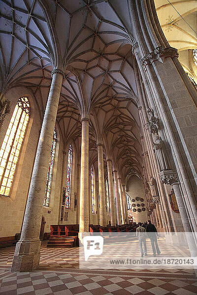 The cathedral interior in Ulm  Germany.