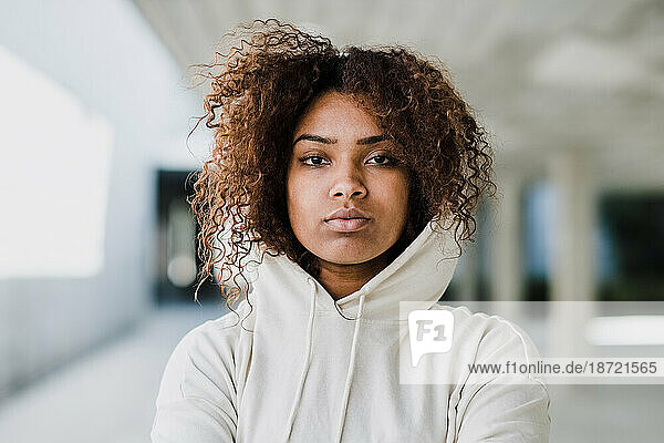 Portrait of African American Woman in Urban Area