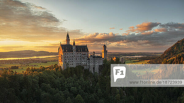 The viewpoint from Neuschwanstein Castle Germany