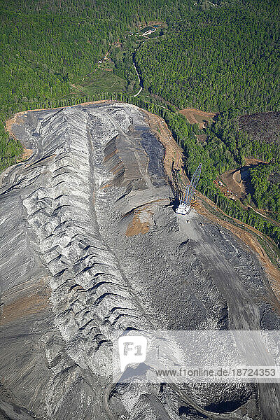 Aerial view of MTR coal mining