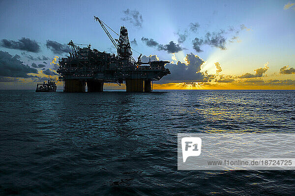Deepwater oil platform in the Gulf of Mexico