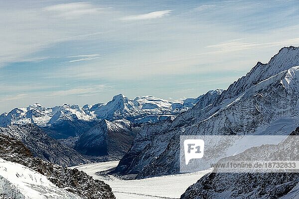 Aletsch Glacier  Switzerland. Aletschgletscher  Jungfraujoch. Schweiz