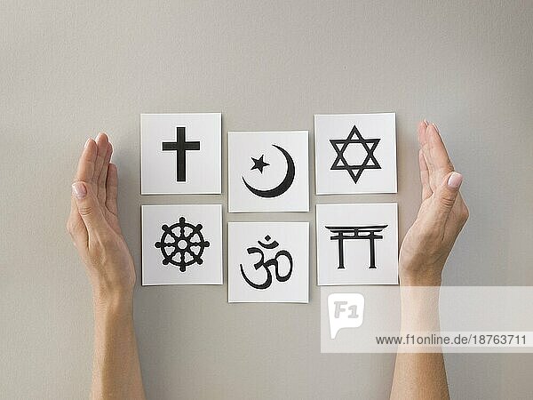 Flachlegesortiment religiöse Symbole