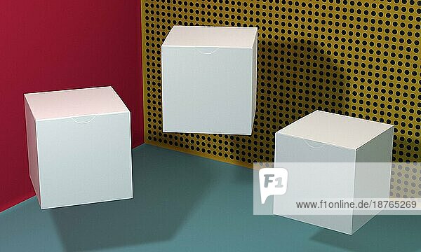 Weiße leere vereinfachte Kartons mit Schatten (1) . Auflösung und hohe Qualität schönes Foto