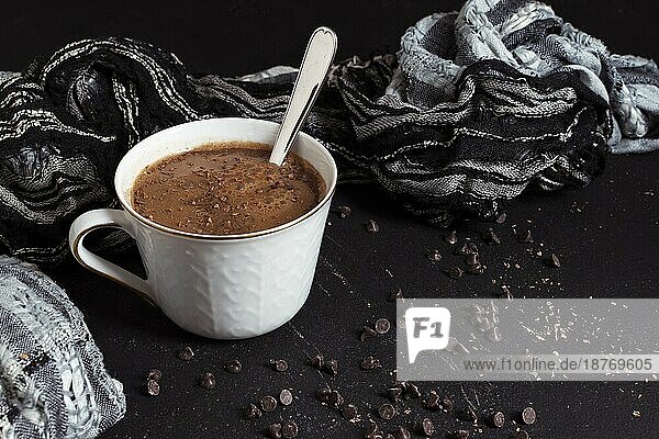 Süße heiße Schokolade Kakao-Chips. Auflösung und hohe Qualität schönes Foto
