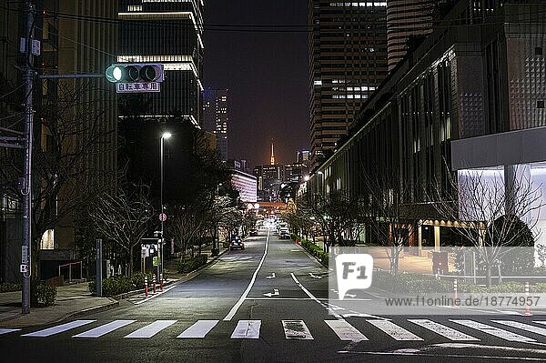 Nacht Japan Stadtlandschaft. Auflösung und hohe Qualität schönes Foto