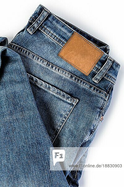 Jeans Hintergrund isoliert weißen Hintergrund