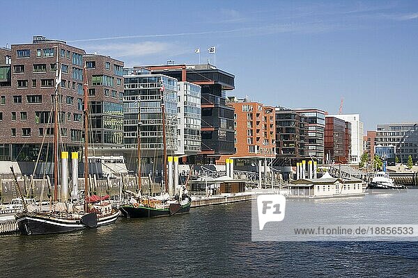 Moderne Büro-Büro und Wohngebäude  Hafencity  Hamburg  Deutschland  Europa