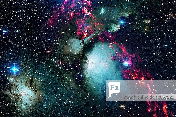 Schöne Galaxie irgendwo in den Tiefen des Weltraums. Kosmische Tapete. Elemente dieses Bildes wurden von der NASA zur Verfügung gestellt