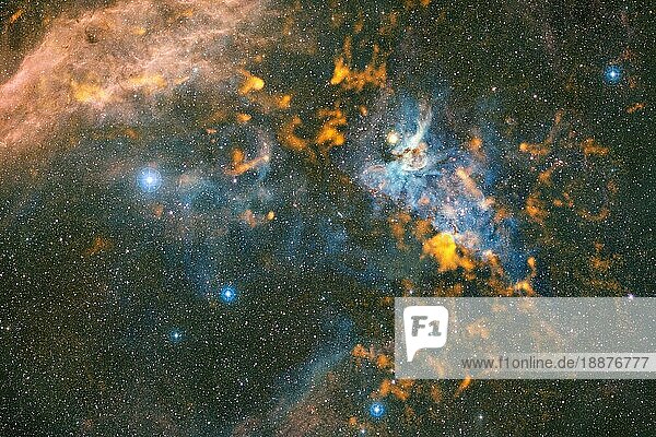 Schöne Galaxie irgendwo in den Tiefen des Weltraums. Kosmische Tapete. Elemente dieses Bildes wurden von der NASA zur Verfügung gestellt