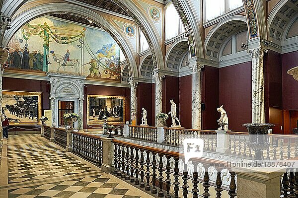 Die Innenräume des Stockholmer Nationalmuseums. Schweden