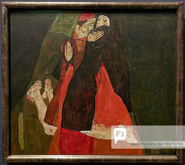 Egon Schiele - Kardinal und Nonne (Liebkosung) 1912 - Leopold Museum Wien Österreich