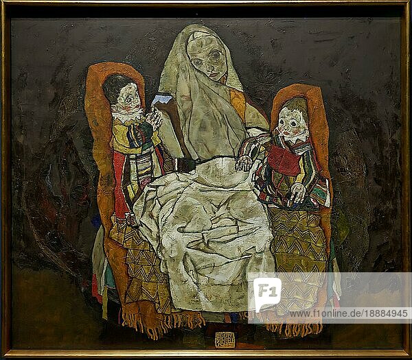 Egon Schiele - Mutter und zwei Kinder III 1915-17 - Belvedere Museum Wien Österreich