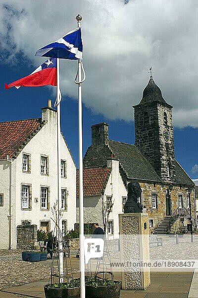 Stadthaus am Marktplatz  früher Gefängnis  Culross  Schottland  Tolbooth  Gefängnis