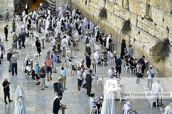 Jerusalem Israel. Die Westmauer (Klagemauer)