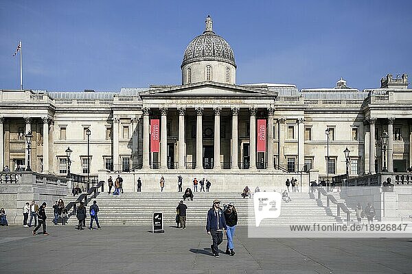 National Gallery  Nationalgallerie  Trafalgar Square  Westminster  London  England  Großbritannien  Europa