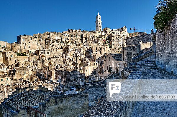 Die historische Altstadt von Matera in der italienischen Region Basilikata