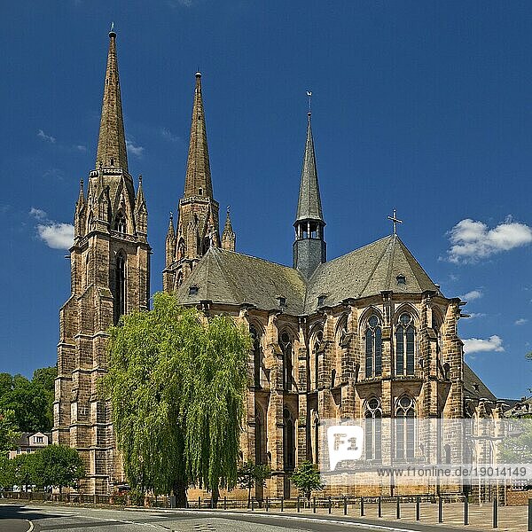 Die Elisabethkirche gilt als die älteste rein gotische Kirche in Deutschland  Marburg an der Lahn  Hessen  Deutschland  Europa