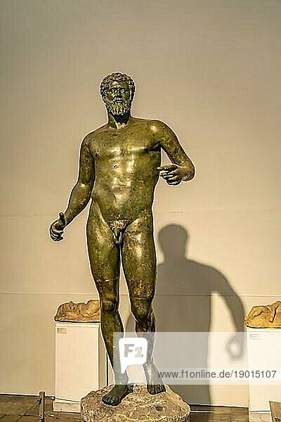 Bronzestatue des Septimius Severus im Zypernmuseum  Nikosia  Zypern  Europa