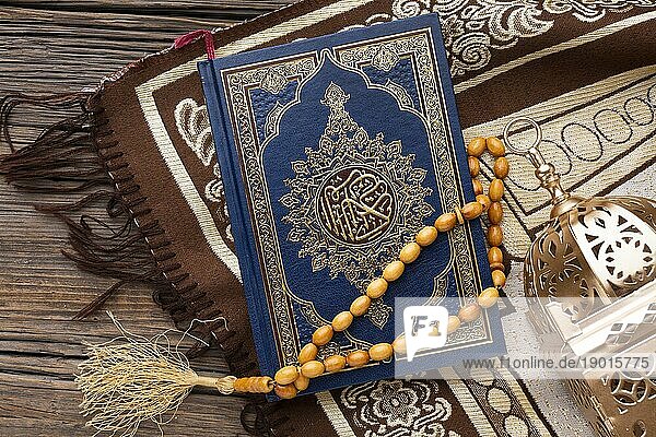 Draufsicht islamisches Neujahrskonzept. Auflösung und hohe Qualität schönes Foto